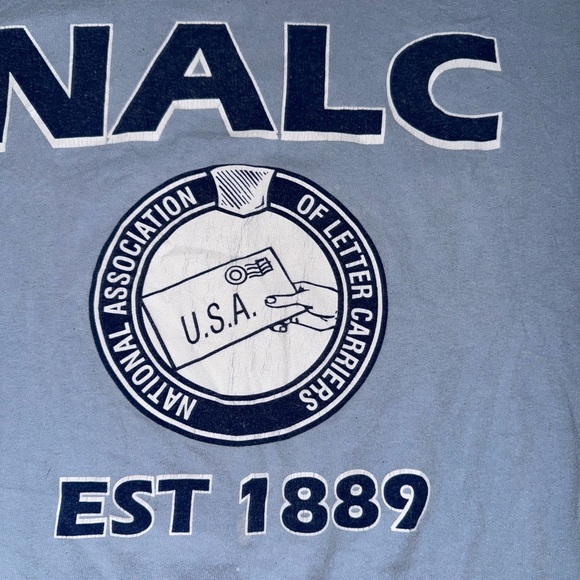 Vintage 80’s NALC member T-Shirt: USPS: National Letter Carriers: Large - Picture 4 of 6